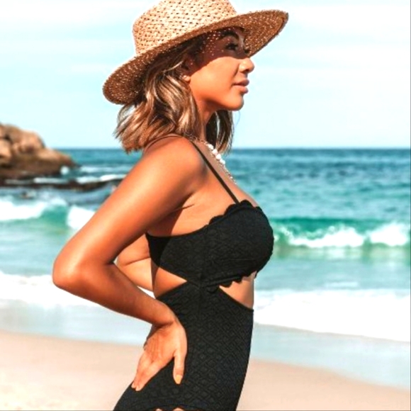 Cupshe Other - Women's One Piece Swimsuit Sexy Cutout Scallop Trim Bathing Suit - Cupshe   XS